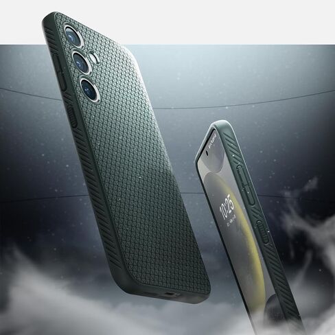 Spigen Liquid Air مصمم لحافظة Galaxy S24 Plus (2024)، [حماية من الدرجة العسكرية] - أسود مطفي in Saudi Arabia