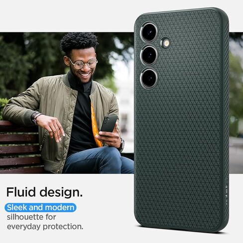 Spigen Liquid Air مصمم لحافظة Galaxy S24 Plus (2024)، [حماية من الدرجة العسكرية] - أسود مطفي in Saudi Arabia