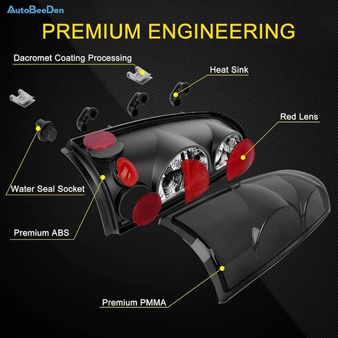 Tail Lights Compatible with Chevy Silverado 1500 2500 3500 1999-2006 / Chevrolet 2007 w/Classic Body, GMC Sierra 1500 2500 3500 1999-2002 Taillights Rear Lamps, No Bulbs, Matte Black in Saudi Arabia