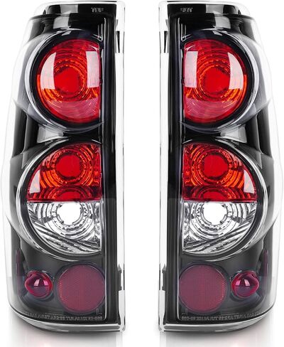 Tail Lights Compatible with Chevy Silverado 1500 2500 3500 1999-2006 / Chevrolet 2007 w/Classic Body, GMC Sierra 1500 2500 3500 1999-2002 Taillights Rear Lamps, No Bulbs, Matte Black in Saudi Arabia