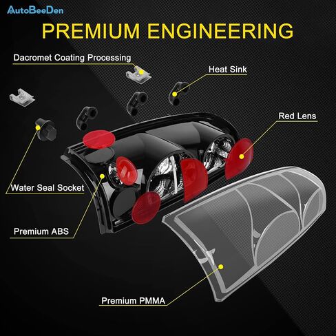 Tail Lights Compatible with Chevy Silverado 1500 2500 3500 1999-2006 / Chevrolet 2007 w/Classic Body, GMC Sierra 1500 2500 3500 1999-2002 Taillights Rear Lamps, No Bulbs, Matte Black in Saudi Arabia