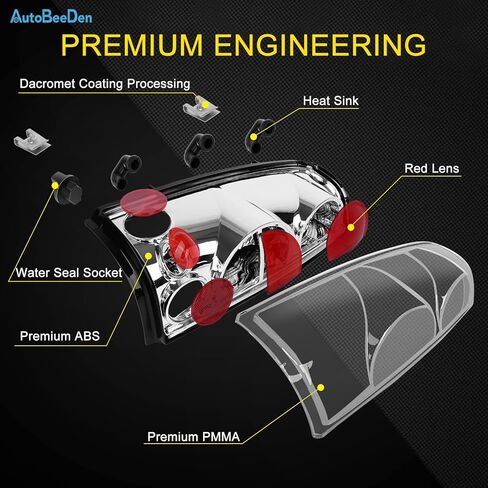مصابيح خلفية متوافقة مع Chevy Silverado 1500 2500 3500 1999-2006 / شيفروليه 2007 مع جسم كلاسيكي، GMC Sierra 1500 2500 3500 1999-2002 مصابيح خلفية للمصابيح الخلفية، بدون مصابيح، أسود غير لامع in Kuwait