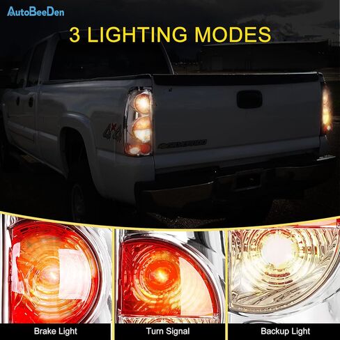 مصابيح خلفية متوافقة مع Chevy Silverado 1500 2500 3500 1999-2006 / شيفروليه 2007 مع جسم كلاسيكي، GMC Sierra 1500 2500 3500 1999-2002 مصابيح خلفية للمصابيح الخلفية، بدون مصابيح، أسود غير لامع in Kuwait