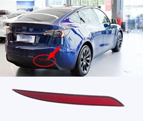 لسيارة تسلا موديل Y 2020 2021 المصد الخلفي عاكس الضوء مصباح المصد الخلفي الأحمر Les استبدال عدسة التحديد (الجانب الأيمن للراكب) in Kuwait