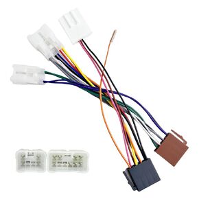 16Pin Aftermarket Stereo Wiring Harness for Toyota 1998-2006, 8Pin+8Pin Android Car Stereo Harness Adapter for Fit Highlander Camry RAV4 Corolla Land Cruiser Car Radio Stereo Wiring Harness with SWC