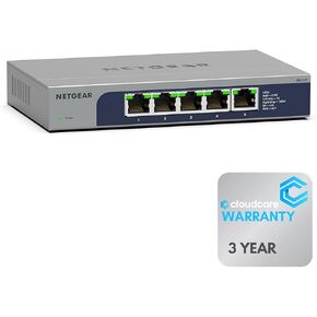 NETGEAR MS105 5-Port Multi-Gigabit 2.5G 𝐄𝐭𝐡𝐞𝐫𝐧𝐞𝐭 𝐒𝐰𝐢𝐭𝐜𝐡 | Unmanaged | Cloud Care's 3 Year Warranty SupportPlus Included