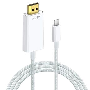 Long Version iPhone to HDMI Cable Adapter for TV, 1080P HD Video Digital AV Adapter Sync Screen Connector Compatible for iPhone 14, 13, 12, 11 Output TV Monitor Projector 6.6FT