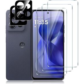 LYWHL for Motorola Moto G Power 5G (2025) Screen Protector, 3 Pack Tempered Glass 9H Hardness HD Clear Film + 2 Pack Camera Lens Glass Protector, Case Friendly, Touch Sensitive
