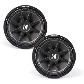 KICKER Comp 12-inch (30cm) Subwoofer, 4-Ohm, RoHS Compliant Bundle