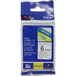 Brother Genuine P-touch TZE-211 Label Tape 1, 1/4" (0.23") Standard Laminated P-touch Tape, Black on White, Laminated for Indoor or Outdoor Use, Water Resistant, 26.2 Feet (8M), Single-Pack