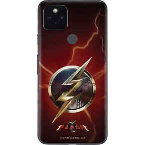Skinit Phone Decal Skin Compatible with Google Pixel 5a - Officially Licensed Warner Bros The Flash Movie: Logo Poster Design