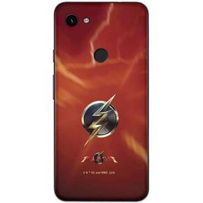 Skinit Decal Phone Skin Compatible with Google Pixel 3a - Officially Licensed Warner Bros The Flash Movie: Logo Poster Design