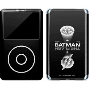 Skinit Decal MP3 Player Skin Compatible with iPod Classic (6th Gen) 80GB - Officially Licensed Warner Bros The Flash Movie: Batman Flash Future & Past Design