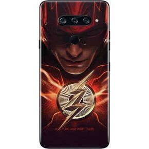 Skinit Decal Phone Skin Compatible with LG V40 ThinQ - Officially Licensed Warner Bros The Flash Movie: The Flash Poster Design