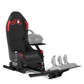 RACGTING Racing Simulator Cockpit for G920/G29/G923, Sim Racing Cockpit for T128/T248/T248X/T300RS GT/T300RS/T300 Ferrari, Steering Wheel Stand with Seat