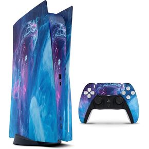 Dream Blue Cloud Full-Body Cover Wrap Decal Skin-Kit Compatible with Sony Playstation 3 Console Super Slim + Controller