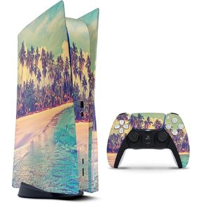 Dreamy Beach Full-Body Cover Wrap Decal Skin-Kit Compatible with Sony Playstation 3 Console Slim + Controller