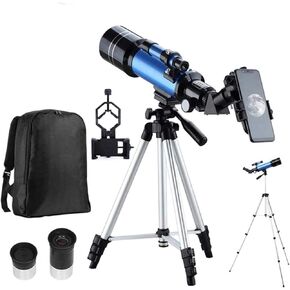 Phone Adapter for to Explore Moon Space,Telescope, 70Mm Aperture 400Mm Astronomical Refracting Telescope for Beginners Travel Telescope with Carry Bag Double The Comfort