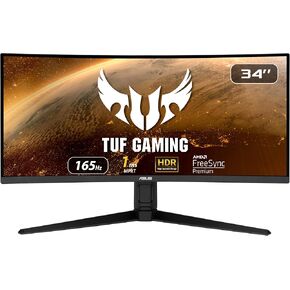 ASUS TUF Gaming VG34VQL1B 34 inches Curved HDR Monitor, WQHD (3440x1440), 165Hz, 1ms (Renewed)