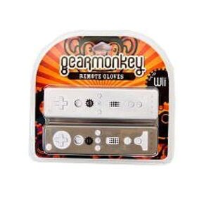 Gear Monkey Wii Remote Gloves for Nintendo Wii - Black & Clear, 2 Piece Set, Gearmonkey