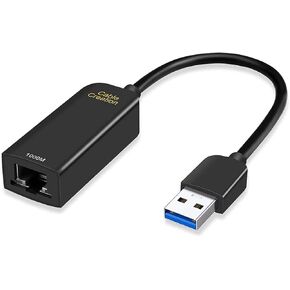 CableCreation USB to Ethernet Adapter 3.0, 10/100/1000 Mbps USB 3.0 to LAN Ethernet Network Adapter, Compatible with Nintendo Switch, MacBook, Box,PC