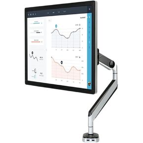 D8A Aluminum Gas Spring Full Motion Desktop Monitor Holder LCD Computer Mount Arm Loading 2-9kgs with Two USB Port