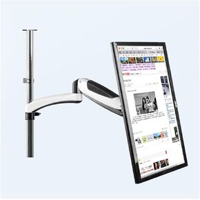 112 Aluminum 27inch 0-8kg 360 Rotate LCD Monitor Holder Install Ceiling Screen Bracket Gas Spring Dual Long Arm Mount(with Long Pipe)