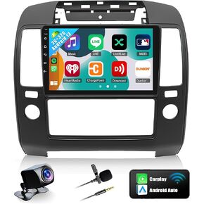 Car Stereo Upgrade for Nissan Frontier Navara NP300 2006-2012, 9" Touchscreen Android 13 Wireless Car Radio Compatible with CarPlay Android Auto, Support GPS Navigation SWC WiFi Bluetooth DSP