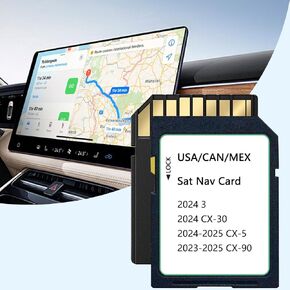 2025 تم ترقية KMV6 66 EZ1B SD CARD MAP USA/CAN/MEX CX-5 (2024-2025) ، CX-30/MODEL 3 (2024) ، CX-90 (2023-2025) ، KMV66Z1B أحدث بطاقة التنقل SD