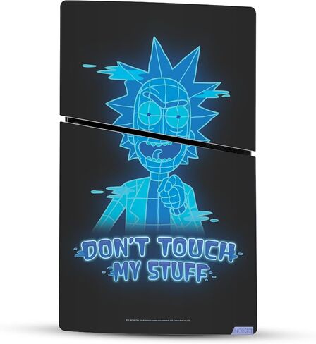 Head Case Designs Officially Licensed Rick And Morty Don't Touch My Stuff Graphics Vinyl Gaming Skin Decal Compatible With Sony PlayStation 5 PS5 Slim Digital Edition Console & DualSense Controller in Saudi Arabia