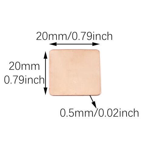 Rlecs 10pcs ic chipset/gpu/cpu الفواصل النحاسية الحرارية 20x20 × 0 in Saudi Arabia