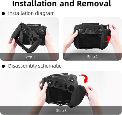 Silicone Case for DJI Mavic 3 Pro Fly More Combo (DJI RC Pro) /Mavic3PRO Cine/3 Cine Premium Combo/Mavic 3M/3T/3E for RC PRO Remote Controller Anti-Slip Protective Cover (Gray) in Saudi Arabia