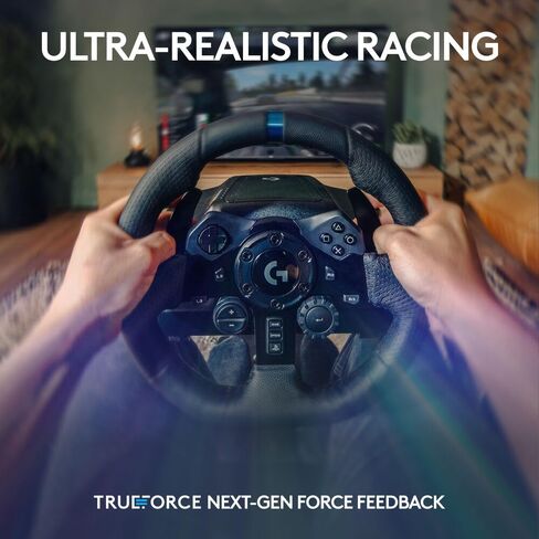 Logitech G G923 Trueforce Sim Racing Wheel and Descsions للكمبيوتر الشخصي ، PS4 & PS5 + Hyperx Cloud III Wireless Gaming Headset C920x HD Pro Web Bundle مع حامل سماعة الرأس + المزيد in Saudi Arabia