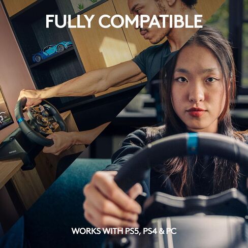 Logitech G G923 TRUEFORCE Sim Racing Wheel and Pedals for PC, PS4 & PS5 + HyperX Cloud III Wireless Gaming Headset Bundle With Diginerds Cleaning Kit-7 in 1 + Cable Wraps in Saudi Arabia