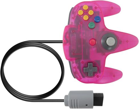 Artmavin لوحدة التحكم N64 لـ Nintendo 64 Console Rumble Pak و Memory Pak ، كابل 6 أقدام - وردي شفاف in Saudi Arabia