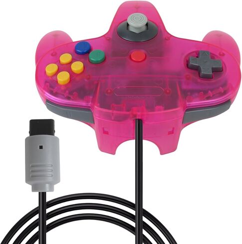 Artmavin لوحدة التحكم N64 لـ Nintendo 64 Console Rumble Pak و Memory Pak ، كابل 6 أقدام - وردي شفاف in Saudi Arabia