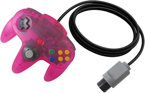Artmavin لوحدة التحكم N64 لـ Nintendo 64 Console Rumble Pak و Memory Pak ، كابل 6 أقدام - وردي شفاف in Saudi Arabia