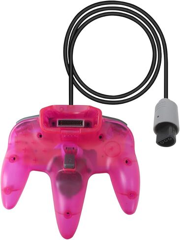 Artmavin لوحدة التحكم N64 لـ Nintendo 64 Console Rumble Pak و Memory Pak ، كابل 6 أقدام - وردي شفاف in Saudi Arabia