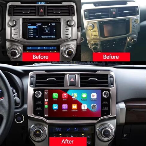 Radio Upgrade for Toyota 4Runner (2010-2019) Android Stereo Replacement 9 inch IPS Screen 8 Core 2G+32G Built-in Wireless Carplay/Android Auto/DSP Free Camera in Kuwait