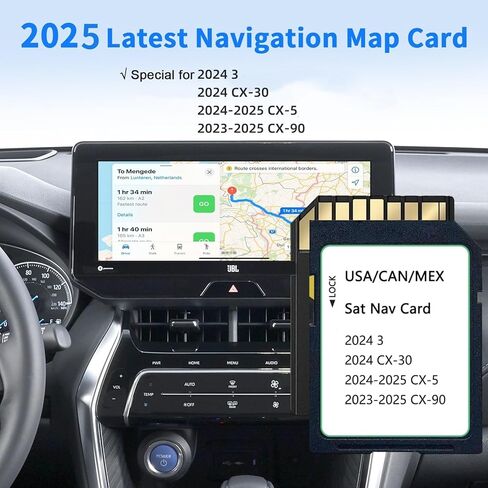 2025 Upgraded KMV6 66 EZ1B Navigation SD Card Map USA/CAN/MEX CX-5(2024-2025), CX-30/Model 3(2024), CX-90(2023-2025), KMV66Z1B Latest Navigation SD Card in Saudi Arabia