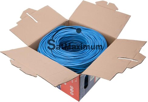 CAT6 Cable 1000ft Pull Box Solid Ethernet LAN UTP Cable 23AWG 550Mhz RJ45 Network CCA Copper Clad Aluminum Wire Bulk (Blue, 1000FT) in Saudi Arabia