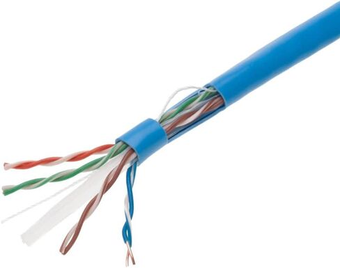 CAT6 Cable 1000ft Pull Box Solid Ethernet LAN UTP Cable 23AWG 550Mhz RJ45 Network CCA Copper Clad Aluminum Wire Bulk (Blue, 1000FT) in Saudi Arabia