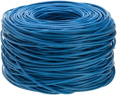 CAT6 Cable 1000ft Pull Box Solid Ethernet LAN UTP Cable 23AWG 550Mhz RJ45 Network CCA Copper Clad Aluminum Wire Bulk (Blue, 1000FT) in Saudi Arabia