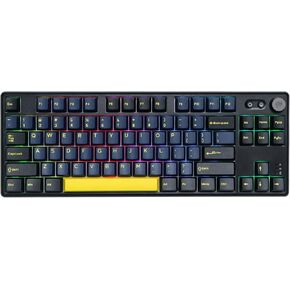EPOMAKER CIDOO ABM084 TKL Hot Swap RGB 2.4Ghz/Bluetooth 5.0/Wired Mechanical Knob Keyboard with Poron Foam, 3000mAh Battery, Double Shot PBT Keycaps for E-Sport Win/Mac/Linux(Gateron G-pro Yellow)