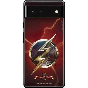 Skinit Phone Decal Skin Compatible with Google Pixel 6 - Officially Licensed Warner Bros The Flash Movie: Logo Poster Design