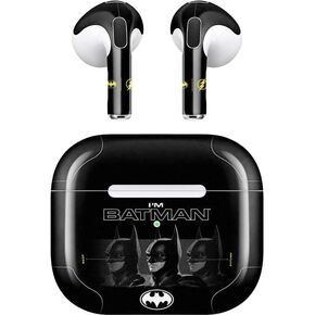 Skinit Decal Audio Skin Compatible with Apple AirPods (3rd Gen, 2021) - Officially Licensed Warner Bros The Flash Movie: I am Batman Past to Future Design