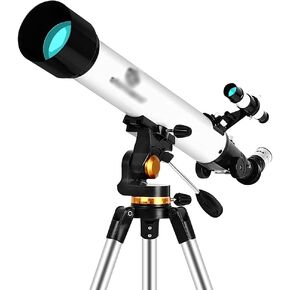 Portable Telescope 70mm Aperture 700mm Astronomical Refractor Telescope Fully-Coated Glass Optics with Phone Adapter Handheld Telescope