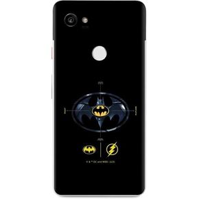 Skinit Decal Phone Skin Compatible with Google Pixel 2 XL - Officially Licensed Warner Bros The Flash Movie: Batman Multiverse Logos Design