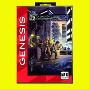 Shadowrun Game Cartridge 16 Bit MD Game Card With Retail Box For Sega Mega Drive