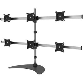 ML3006 Aluminum Alloy 15-27 Inch 6 Screen LCD TV Mount Lifting Sliding Full Motion 6 Monitor Holder Support Desktop Stand